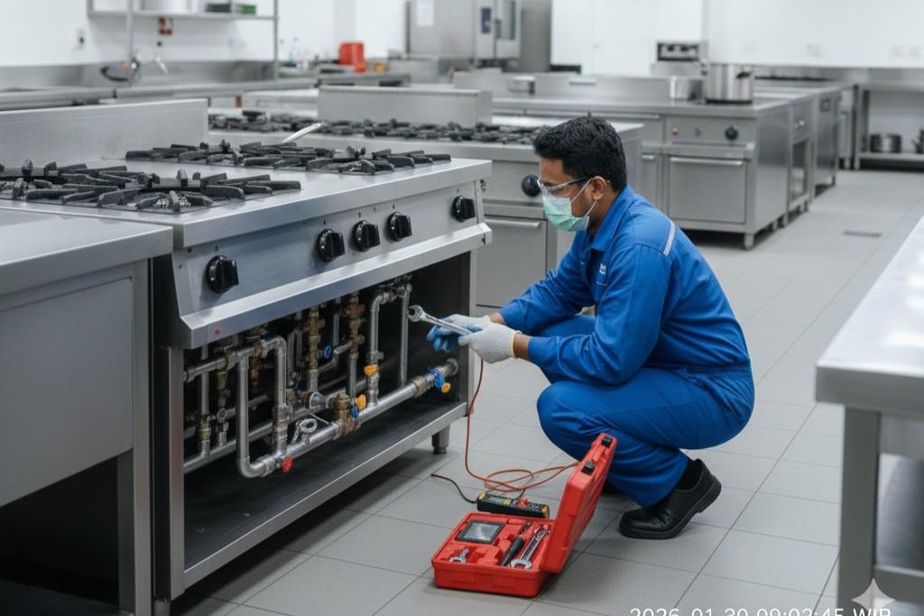 Instalasi Gas Aman dan Rapi untuk Dapur Profesional